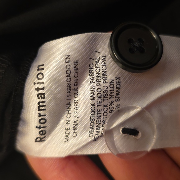 Reformation Laura Harrier Danielle Oversized Black Pant Midrise Size US 10 - Picture 7 of 7